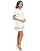Floerns Women's Embroidered Short Sleeve Casual Shirt Swing Dress White L