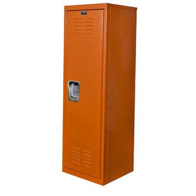 Hallowell Kid Locker, 15"W x 15"D x 48"H, 728 Hoop (orange), Single Tier, 1-Wide, Knock-Down