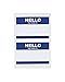 Saurus Hello My Name Is Stickers, 200 Per Pack, 100 Sheets, Blue, 2 Labels Per Sheet