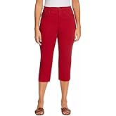 Gloria Vanderbilt Women's Amanda Imported & Versatile Capris | Tapered Style - Red 6