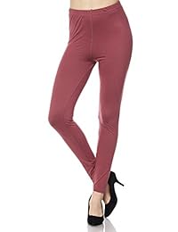 Leggings tobilleros para dama, suaves, básicos, de colores suaves, cepillados