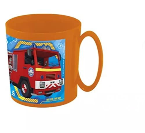 Gold1 Kids Character Licence Mug 350ML Drinking Re-Usable Plastic Cup Microwave Safe (Fireman Sam)