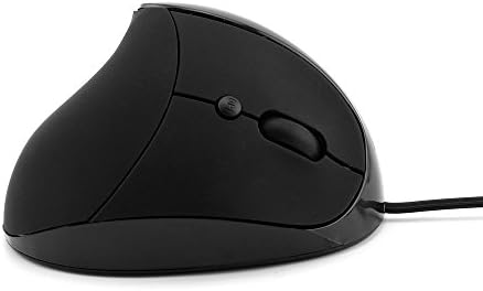 Ergonomic USB Wired Vertical Mouse Optical Mice Office Gaming Corded Mouse 800/1200/1600 DPI 6 Buttons with 5.5 Feet Cord for PC Laptop Computer for Right Hand Stress Relieving (Black)