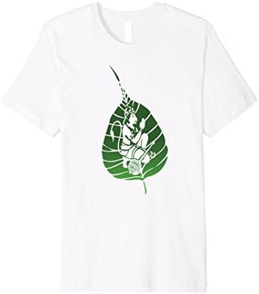 Men's The Supreme Lord Hanuman In Leaf Tshirt. Medium White