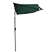 Yescom 10Ft Green Outdoor Patio Half Umbrella Cafe Wall Balcony Door 5 Ribs Tilt Aluminum Sun Shade