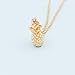 Zealmer Women Inspirational Pineapple Pendant Necklace Real 16K Gold Plated