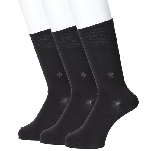 GUNZE(グンゼ) POLO BCS 靴下 無地 【クルー丈】 表糸綿100％ 抗菌 消臭 つま先かかと補強 ワンポイント ビジネス まとめ買い メンズ PL0172