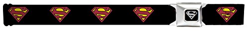 Superman Shield Black Seatbelt Belt