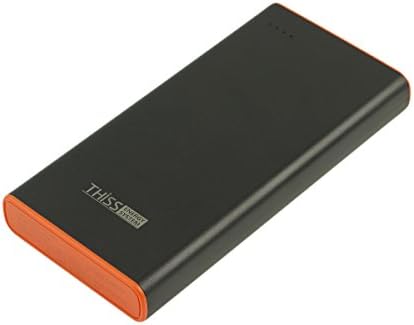 Thiss 15000mah Polymer Portable Battery Power Bank Dual USB Type-C Quick Charge 3.0 Charger Backup Pack For iPhone 6s 6 Plus and more Black&Orange