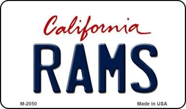 Rams California State License Plate Magnet M-2050 MINI Licence Plate Magnet