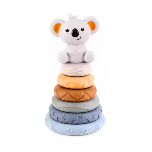 Brinquedo de Empilhar Torre de Empilhar Interativa Coala Brinquedo de Empilhar Monta Monta Kidino