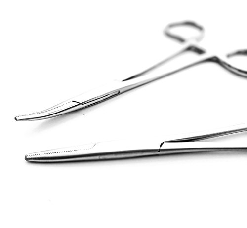 (Lot of 10) MOSQUITO HEMOSTAT LOCKING FORCEPS 5 CURVED & 5 STRAIGHT Stainless Steel