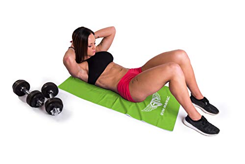 Gym Maniac GM Microfiber Towel - Multi-Purpose for Sports, Workout, Fitness, Gym, Crossfit, Pilates, Travel, Camping, Yoga, Swimming, Beach for Man and Woman with Travel Bag (Green)