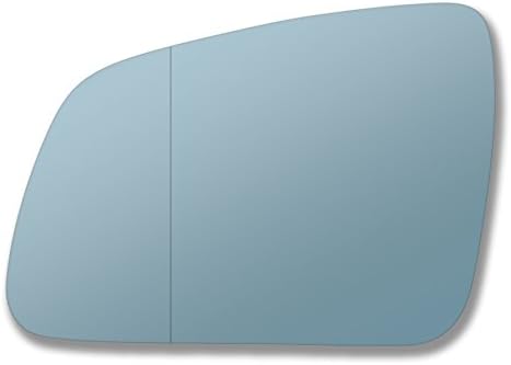 MeC-C. Left side wing mirror glass. Real glass,door stick on mirror replacement Passenger side quick fix blue #MeC-07/g)-L_wa