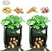 Besiva Grow Bags, Potato Grow bags 2-Pack, Garden Planter Bags with Flap and Handles Heavy Duty Suitable for Potato, Carrot, Tomato, Onion and so on (Green)
