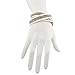 Lux Accessories Neutral Ivory Boho Braided Sticker Stone Magnetic Wrap Bracelet