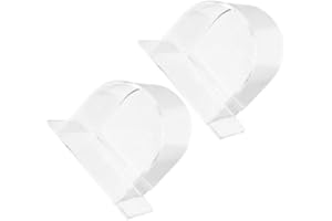 Quhoxdye 2Packs Thick Transparent Parrot Food Container, Large Capacity Semicircle Bird Feeding Bowl, Durable Cage Mounted Fe