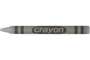 LUCKY ART CRAYONOLOGY Lucky Art 80 Count Single Color Crayons Bulk Pack - GREY single color crayon refill - Regular size crayons (5/16" x 3-1/2")