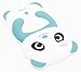 Bastex Soft Gel Silicone Flexible Cute Panda Case for Apple iPod Touch 4, 4g - Sky Baby Blue & White