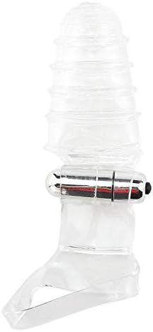 uvtq TSHIRT Finger Sleeve Female Appliances Stimulate Toys for Women Lesbian Products,Transparent