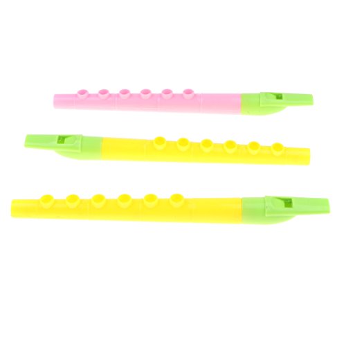 Baoblaze Kids Colorful Plastic Music Toy, 6 Hole Flute, Clarinet Instrument, Party Supplies 3pcs/set - Thumbnail 5