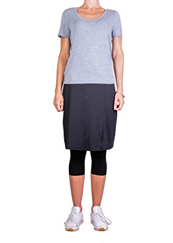 GoModest Women's Active Workout Skirt + Leggings | Athletic Sports & Swim Skort (Black, Extra Large)