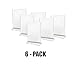 Cristil 5x7 Acrylic Menu Holder/Upright Sign Holder/Clear Table Card Display/Plastic Photo Frame/Wedding Picture Stand (Pack of 6)
