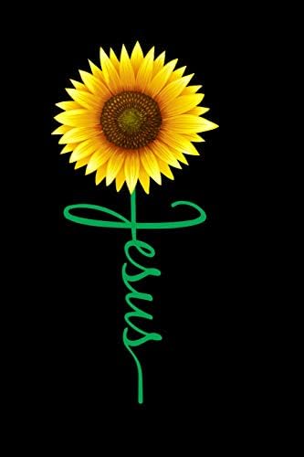 Jesus: Jesus Sunflower - 6"x9" Portable Christian Notebook with Christian Quote: Inspirational Gifts for Religious Men & Women (Christian Notebooks)