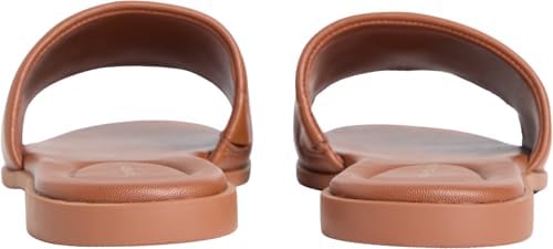 Damen Sandalen Logo Hardware Mule aus Leder, Braun (Warm Bronze), 37
