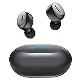 True Wireless Earbuds with Immersive Sound, Red2Fire in-Ear Stereo Bluetooth Earbuds with Charging Case, Auto Pairing/30H Playtime/Deep Bass/Built-in Mic Earphones for Sports,Workout,Gym (Black)