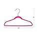 HOUSE DAY Velvet Kids Hangers 60 Pack, Premium Childrens Hangers for Closet, Ultra Thin Cute Clothes Hanger, Non Slip Small Felt Hanger 14 Inch for Kids Clothes, Hot Pink