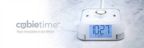 CubieTime Alarm Clock Charger w/ 2 USB Ports and 2 Outlets ...