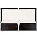 JAM PAPER Laminated Two Pocket Glossy School Folders - Letter Size - High Gloss Black - Bulk 25/Pack