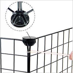 JYYG Small Pet Pen Bunny Cage Dogs Playpen Indoor Out Door Animal Fence Puppy Guinea Pigs, Dwarf Rabbits (24 Panels (Open Door), Black) - Thumbnail 4