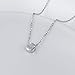 925 Sterling Silver Tiny Dot Necklace Round Circle Choker Chain Necklace for Women, Rolo Chain 16