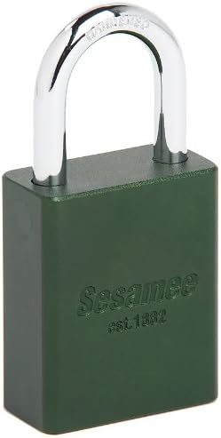 CCL Security Products 90125 KA Aluminum Rekeyable Safety Lock-Out Padlock Wide Body and 1-1/2-Inch Hardened Steel Shackle, Green, 1-1/2 Inch