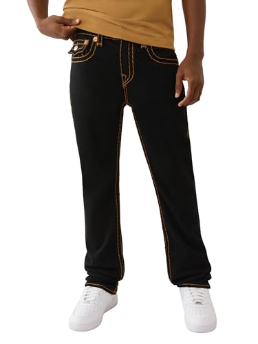 True Religion Men's Ricky Super T Straight Leg Denim Jeans for Men, Dark Wash w…