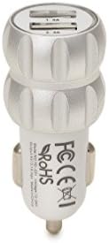 Car Charger,silver 2.4A/1.0A 2 USB Smart Port Car Charger For iPhone X 8 7 6S 6 Plus, 5 SE 5S 5 5C, Galaxy S8 S7 S6 Edge, Note 8 4, LG G6 G5 V10 V20, HTC,Nexus 5X 6P,Pixel,iPad Pro Portable (silver)