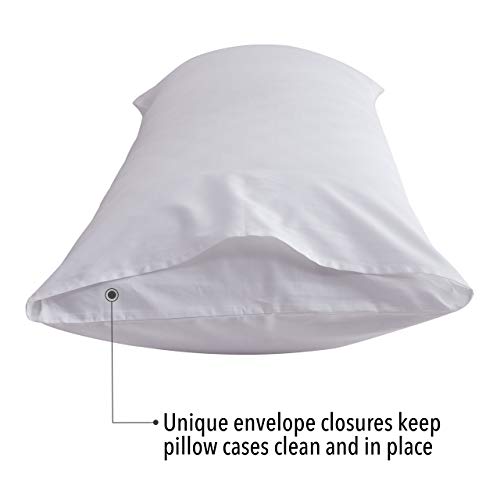 MoMA Premium Body Pillow Cover (100 Percent Cotton, 800 Thread Count) - XL High Thread Count Body Pillowcase - Luxury 21 x 54 Body Pillow Case - White Long Body Pillow Cover - Long Pillow Case - Thumbnail 2