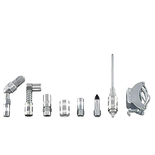 Tooluxe Grease Gun Lubrication Aid Kit | Zerk Fittings Lube Attachments Needle Flex Hose C63050