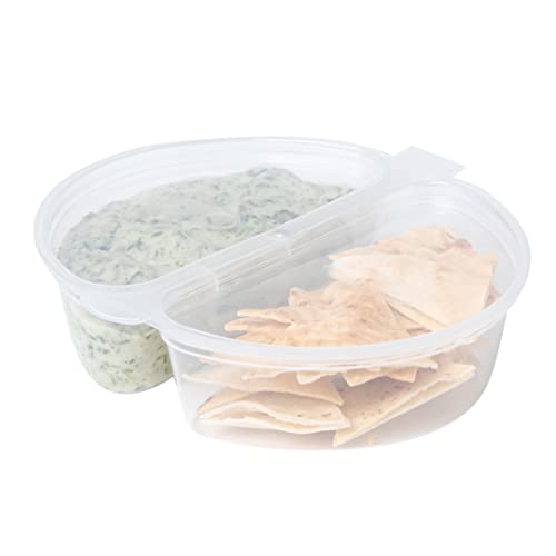 Restaurantware Futura 4 Ounce Snack Containers 500 Microwavable Sauce Container…