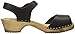 MIA Shoes Anja Womens Leather Clogs with Wooden Heels