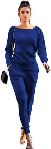 Womens Casual 2 Pieces Suits Active Top Bottom Sets Sweatshirt PantTop and Long Pants Tracksuit