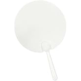 50Pc 5cm Cute Mini Transparent Blank Fan DIY Art Fan Wedding Birthday Party Favor Girlfriend Boyfriend Ideas Gift (Circle)
