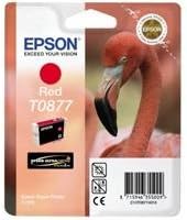 Epson Original T0877 UltraChrome Hi-Gloss2 Red Ink Cartridge, Genuine, 1
