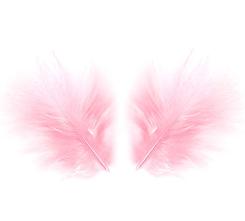 Marabou Feathers in Baby Pink (Pk 30) by GC - Small Size 1 to 3 inch approx, Craft Pack
