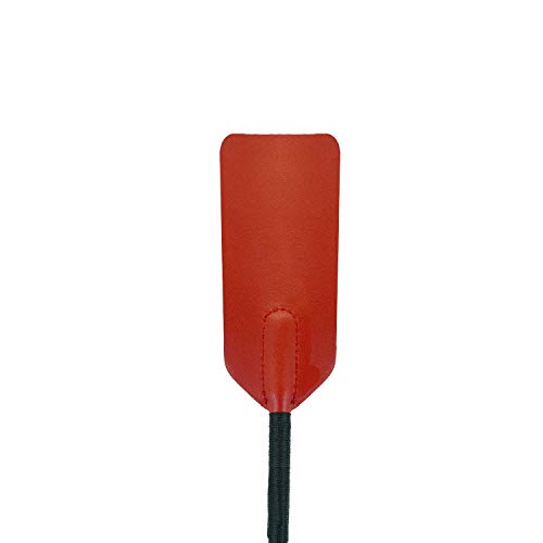 SCARLET KITTEN Riding Crop Horse Whip Spanking with Wide Leather Slapper Jump Bat (Red)