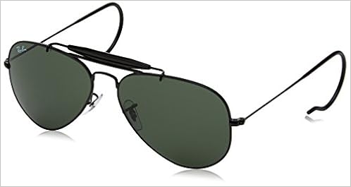 Ray-Ban Outdoorsman Aviator Sunglasses in Black RB3030 L9500 58 58 Crystal  Green : Amazon.de: Fashion