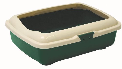 Marchioro Goa 3C Cat Litter Pan with Lip, Large, Colors Vary