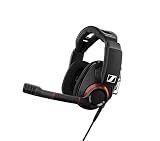 Sennheiser GSP 500 Wired Open Acoustic Gaming Headset, Noise-Cancelling Microphone, Adjustable Headband with Customizable Contact Pressure, Volume Control, PC + Mac + Xbox + PS4, Pro - Black/Red